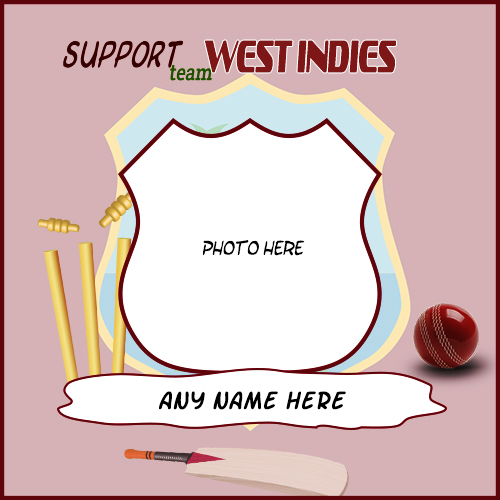 Icc World Cup 2019 Support Team West Indies Photo Frame With Name Icc World Cup 2019 Support Team West Indies Photo Frame With Name